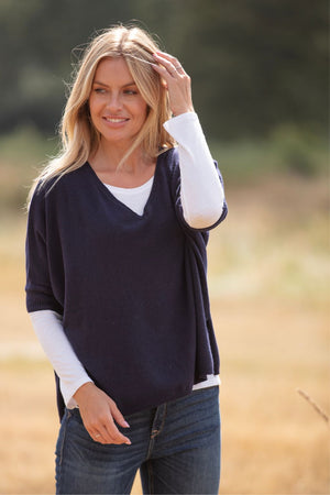 Short Sleeve V Neck Tunic