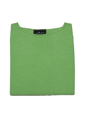 Ribbed Sweater Boat Neck