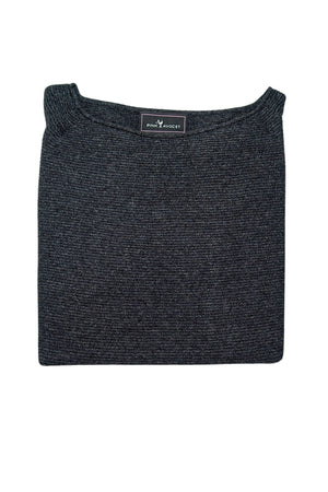Ribbed Sweater Boat Neck