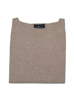 Ribbed Sweater Boat Neck