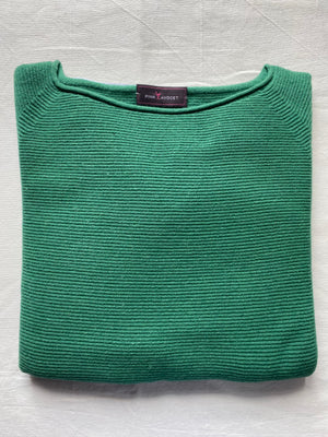 Ribbed Sweater Boat Neck