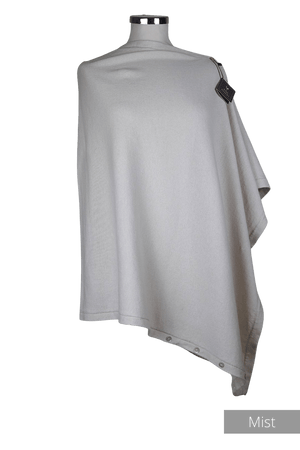 Classic Button Cashmere Poncho