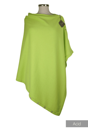 Classic Button Cashmere Poncho