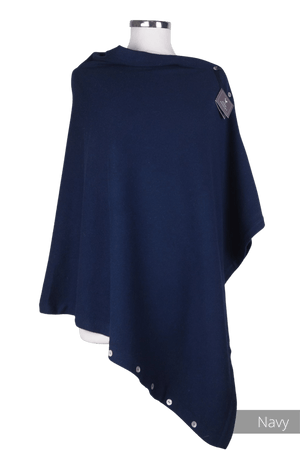 Classic Button Cashmere Poncho