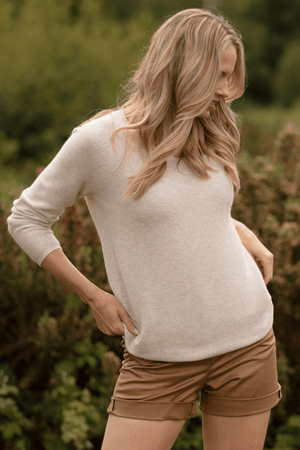 Ribbed Sweater V Neck