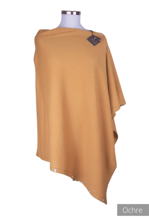 Classic Button Cashmere Poncho