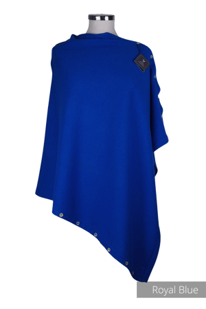 Classic Button Cashmere Poncho