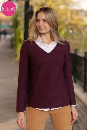 Ribbed Sweater V Neck