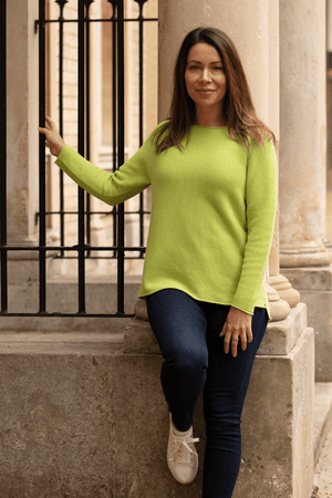 Ribbed Sweater Boat Neck