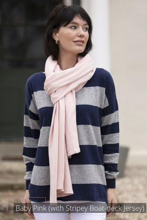 Long Cashmere Wrap (Unisex) - Pink Avocet