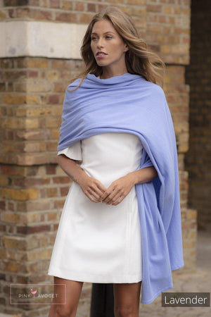Long Cashmere Wrap (Unisex) - Pink Avocet