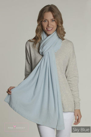 Long Cashmere Wrap (Unisex) - Pink Avocet