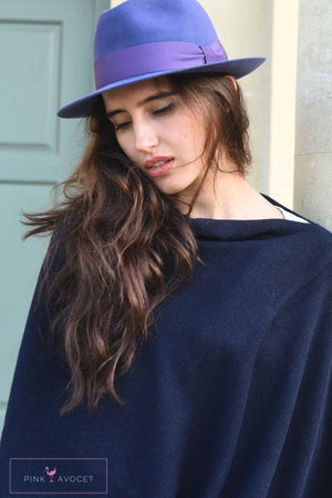 Classic Button Cashmere Poncho - Pink Avocet