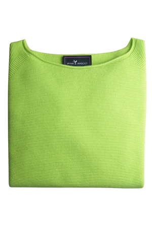 Ribbed Sweater Boat Neck