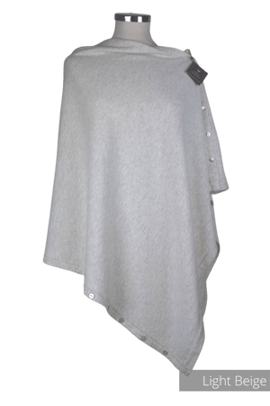 Classic Button Cashmere Poncho