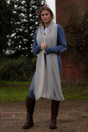 Double Cashmere Wrap (reversible) - Pink Avocet