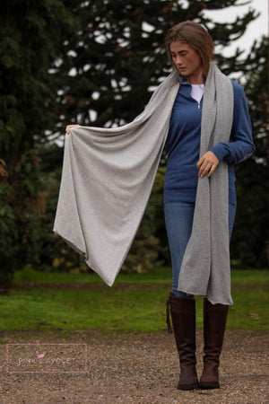 Double Cashmere Wrap (reversible) - Pink Avocet
