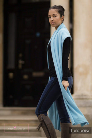 Long Cashmere Wrap (Unisex) - Pink Avocet