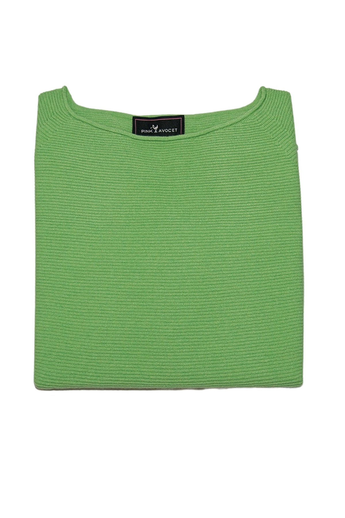 Ribbed Sweater Boat Neck