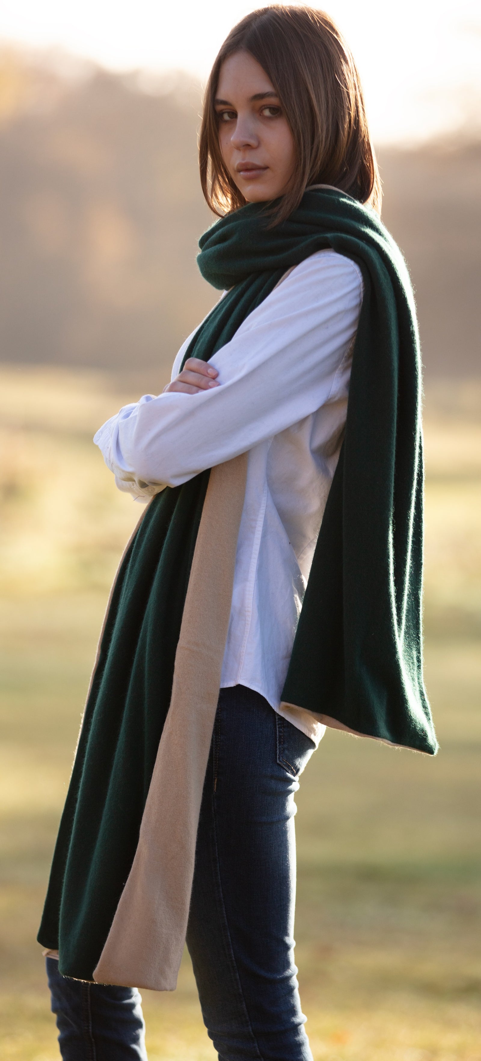 Reversible Double Cashmere Wrap