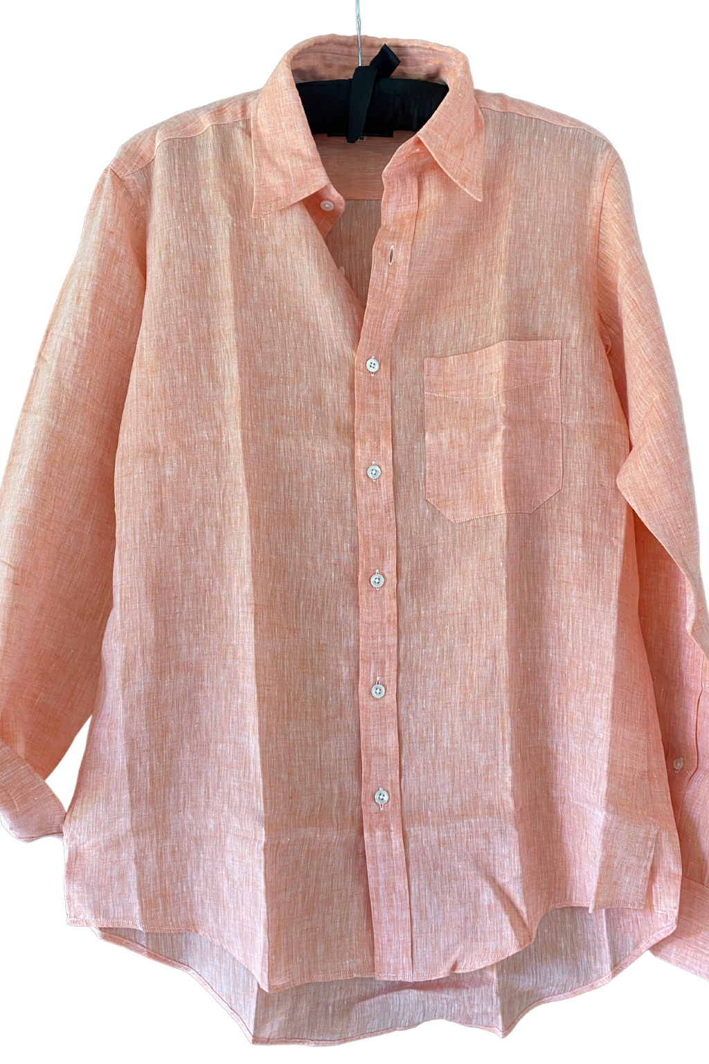 Men's Linen Shirt - Orange