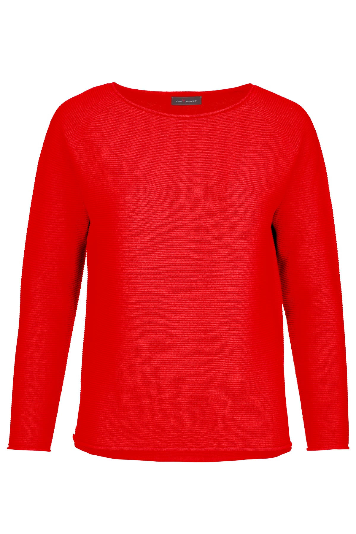 Ribbed Sweater Boat Neck