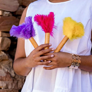 Ostrich Feather Keyring