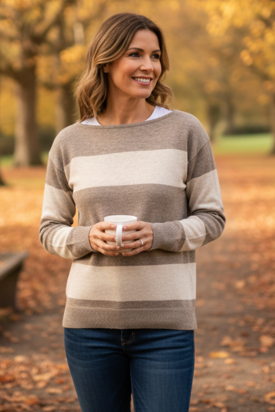 Stripey Boat Neck Jersey