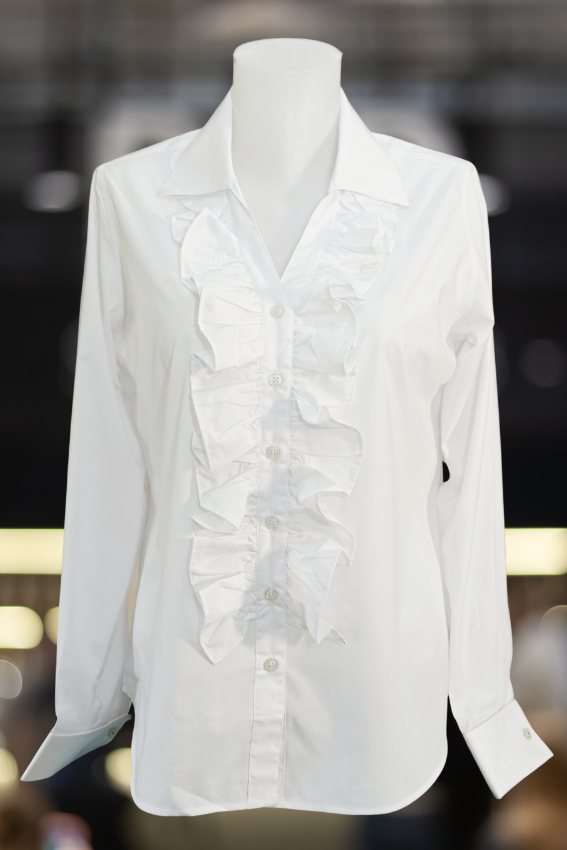 White Ruffle Shirt