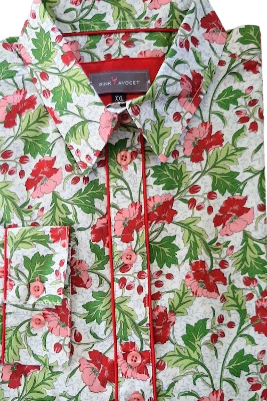 Pink and Red Anenome Flower Shirt