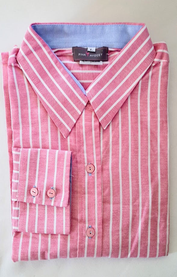 Pure cotton Pink & White 3 Stripe shirt