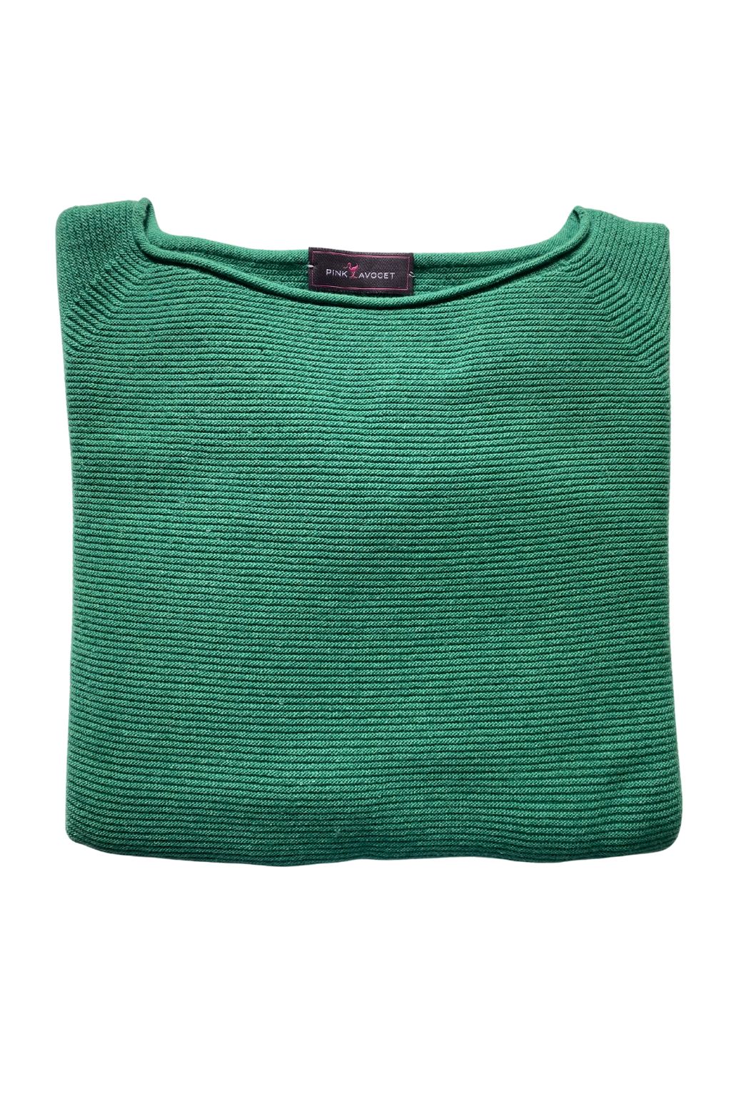 Ribbed Sweater Boat Neck