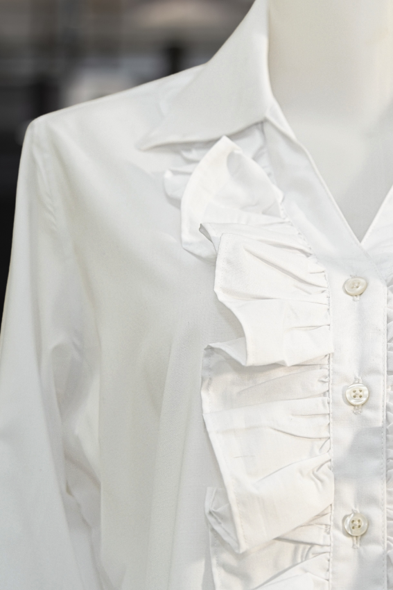 White Ruffle Shirt