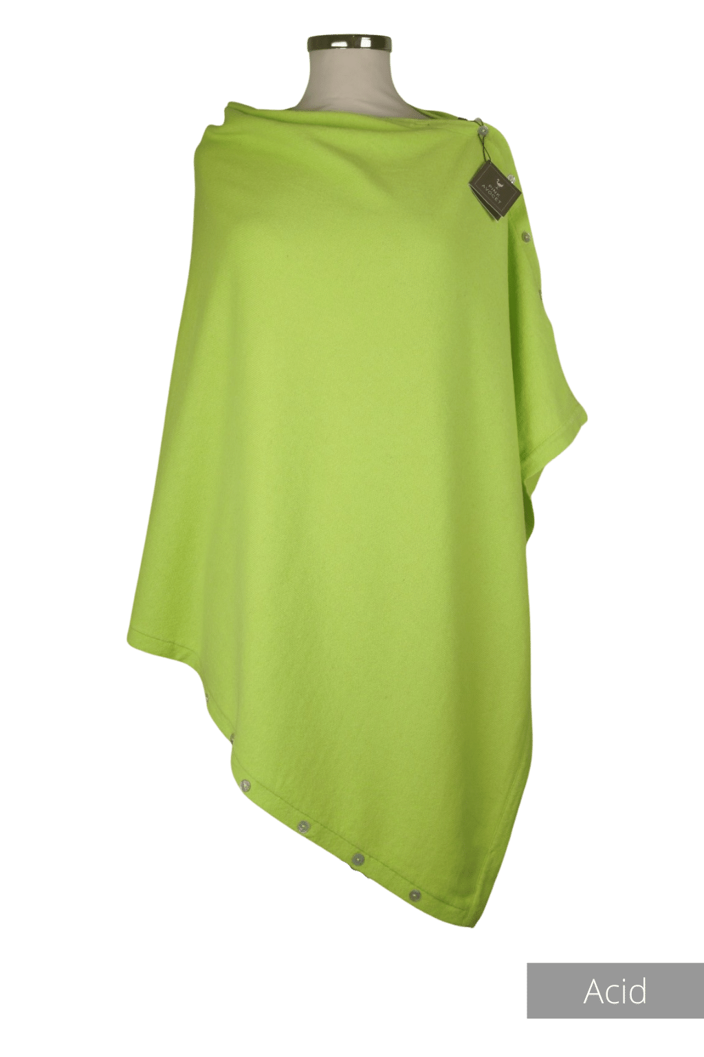 Classic Button Cashmere Poncho