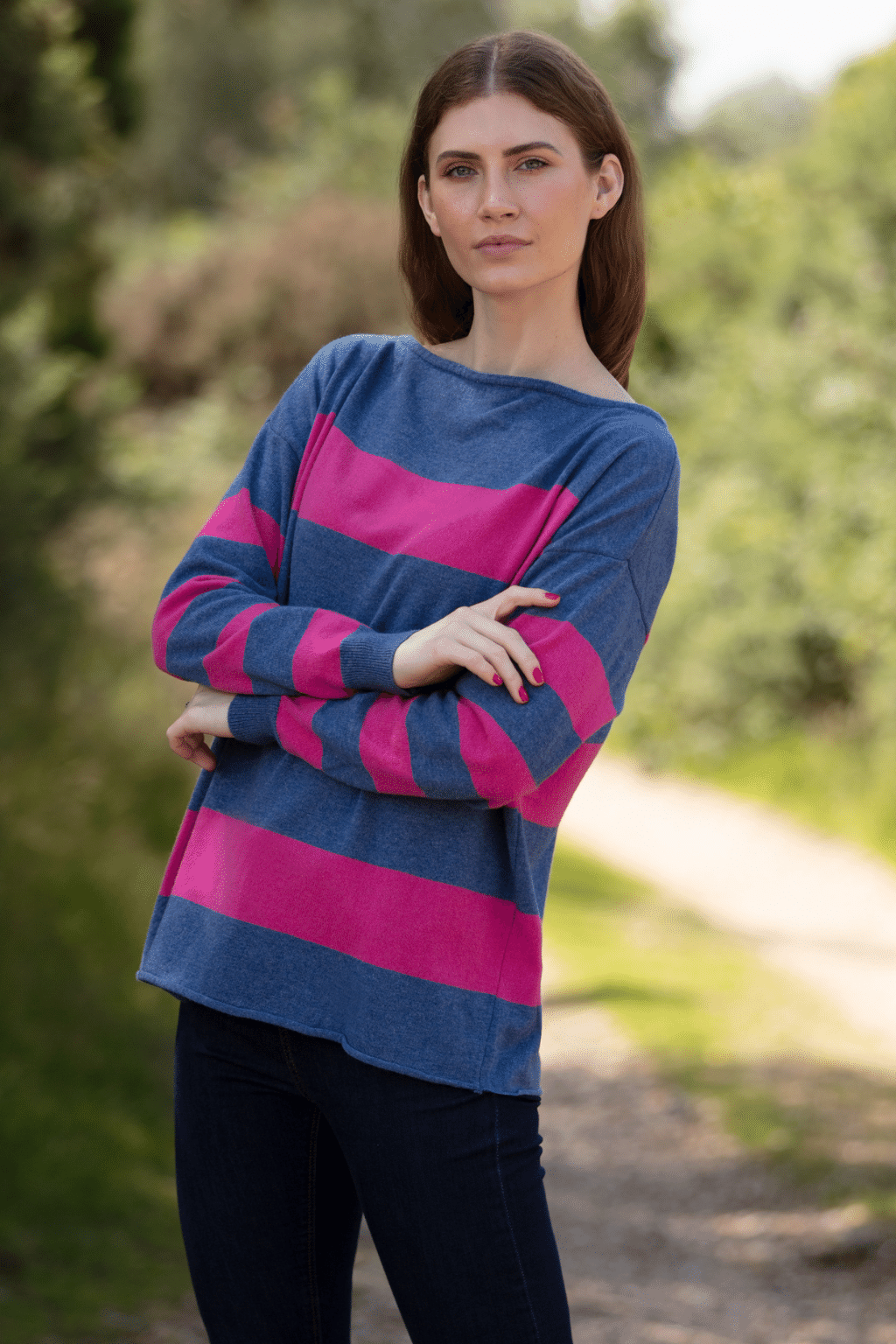 Stripey Boat-neck Jersey