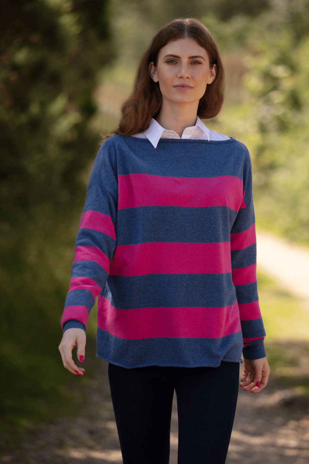 Stripey Boat Neck Jersey