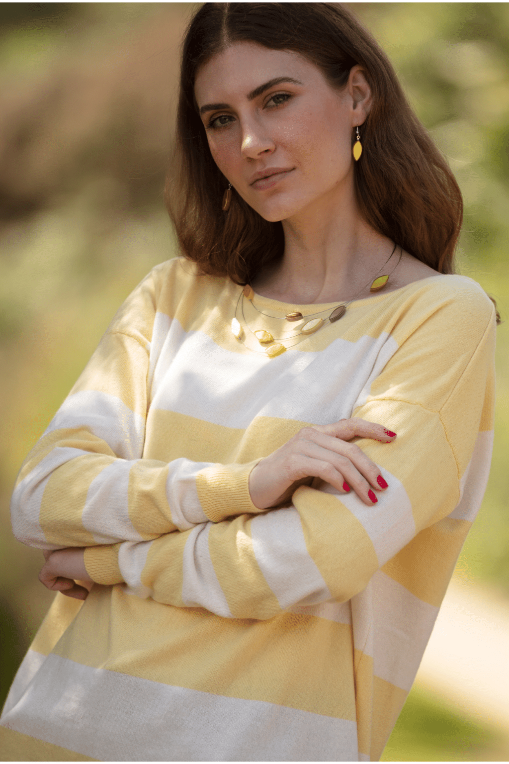 Stripey Boat Neck Jersey