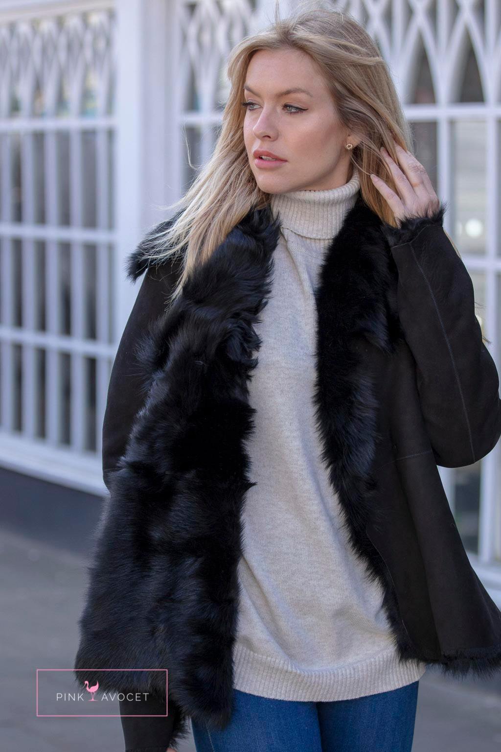 Toscana Sheepskin Jacket - Pink Avocet