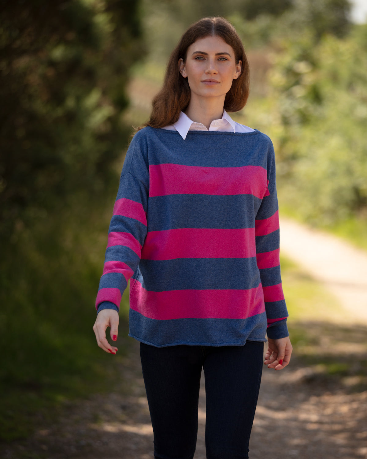 Stripey Boat Neck Jersey