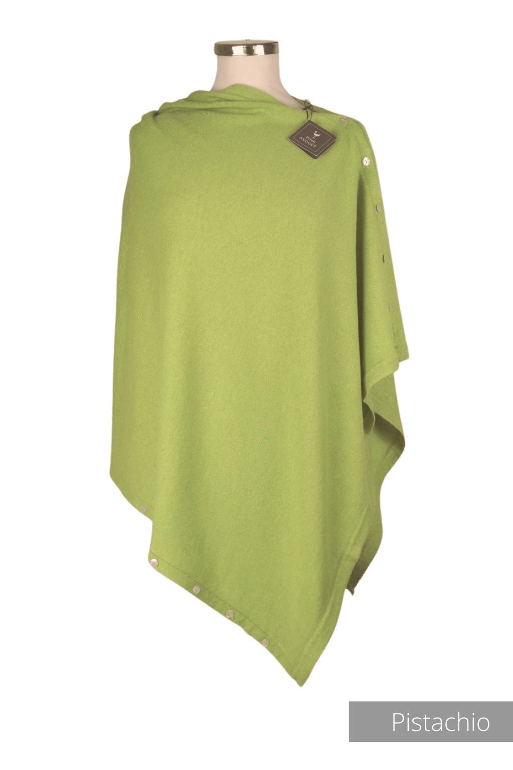 Classic Button Cashmere Poncho