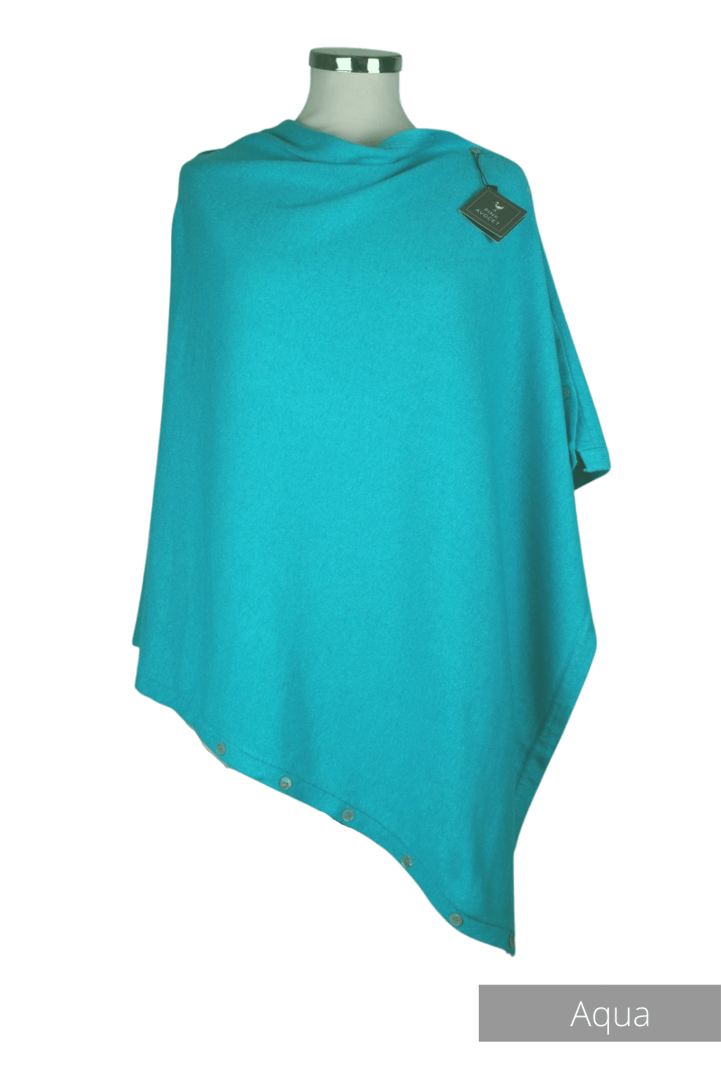 Classic Button Cashmere Poncho