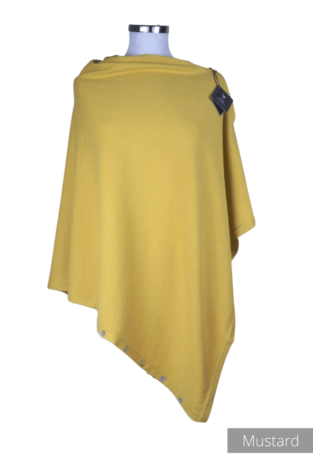 Classic Button Cashmere Poncho