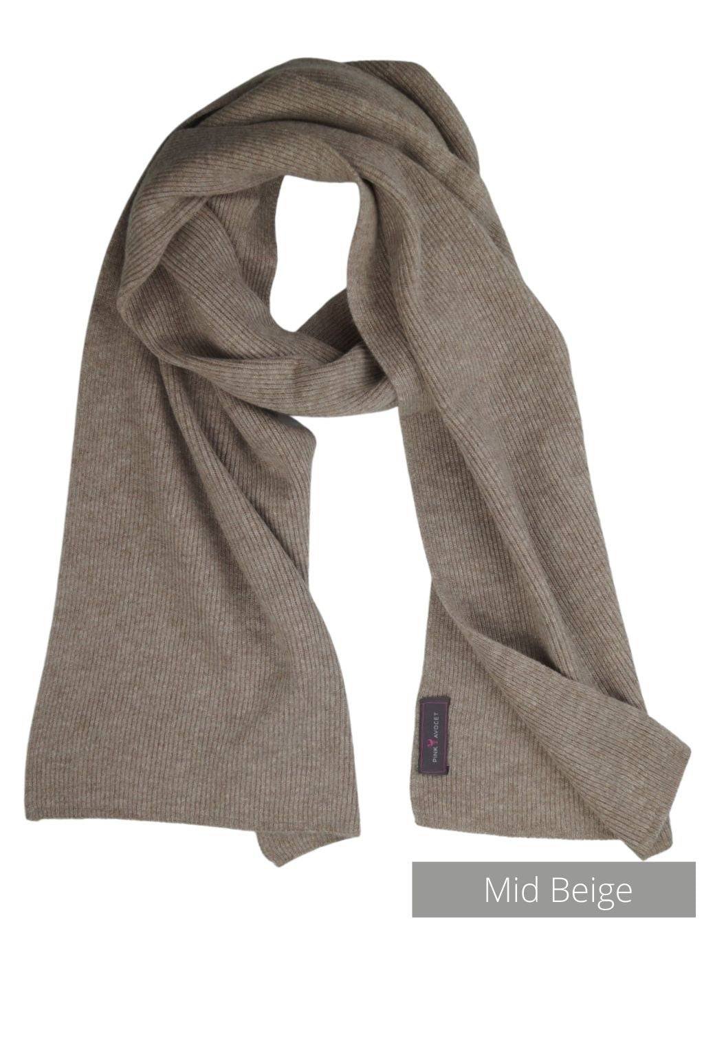 Cashmere Ribbed Scarf