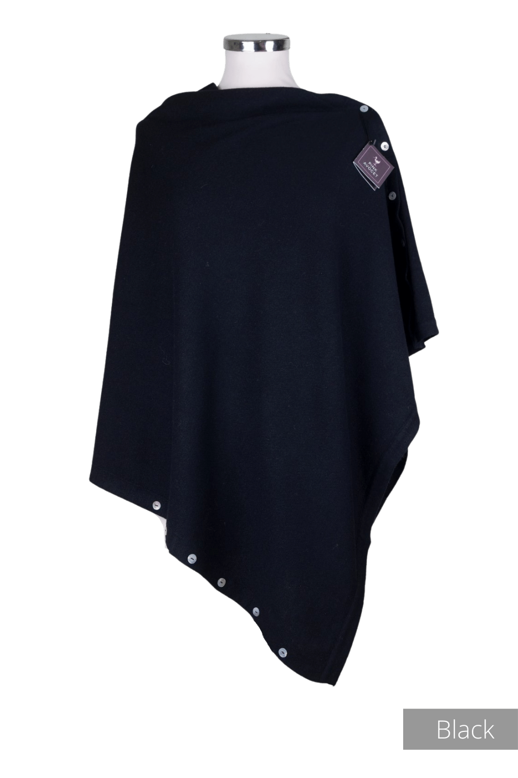 Classic Button Cashmere Poncho