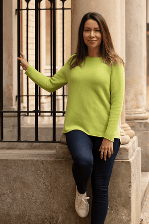 Ribbed sweater (boat-neck)