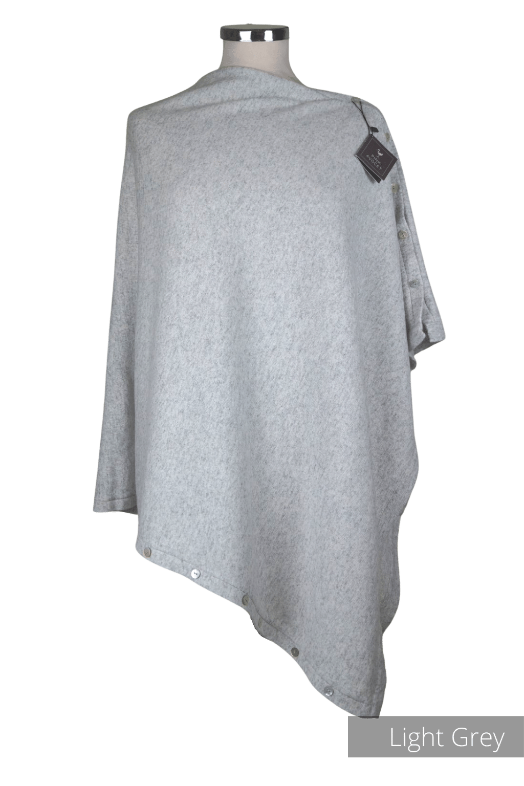 Classic Button Cashmere Poncho