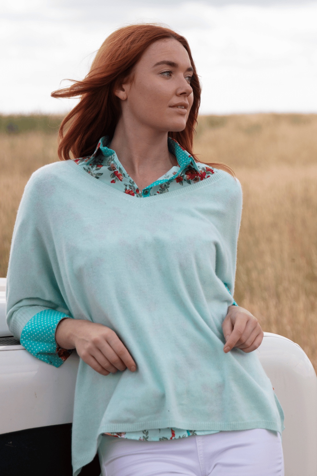 Short Sleeve V Neck Tunic