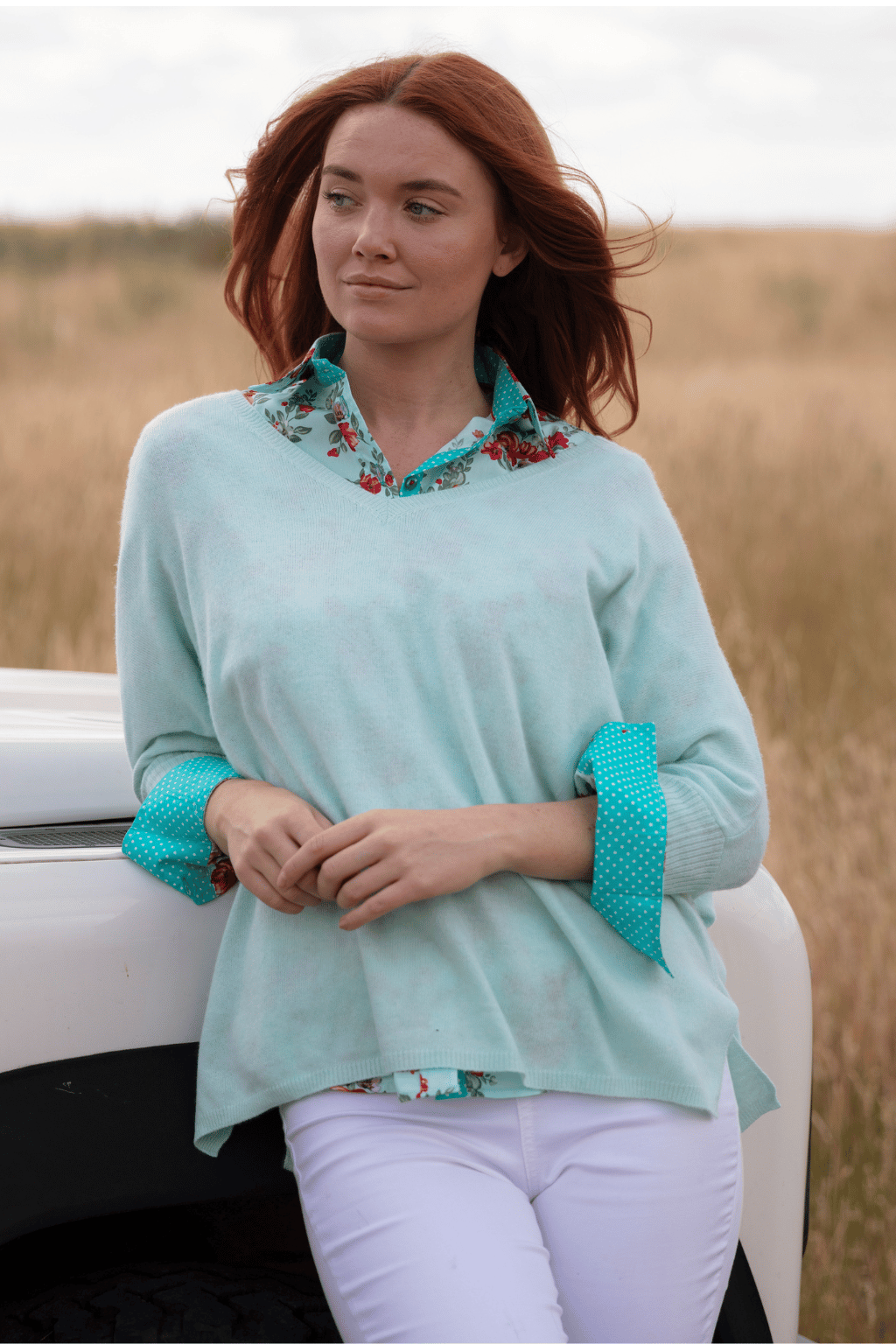Short Sleeve V Neck Tunic