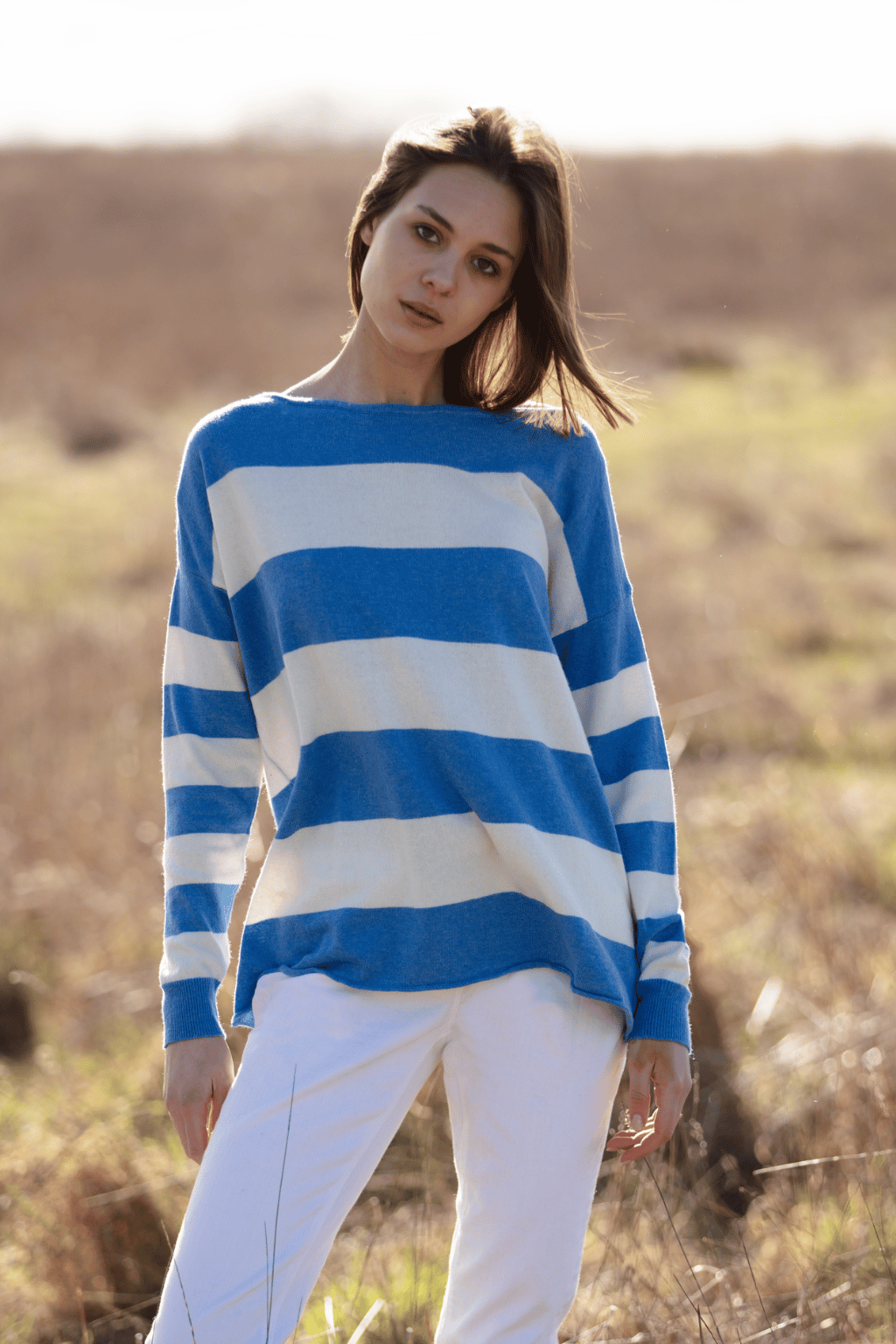 Stripey Boat Neck Jersey
