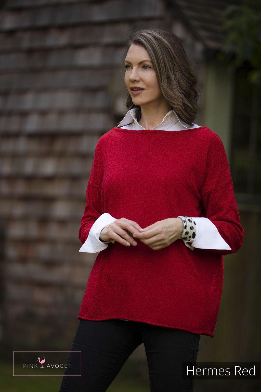 Buttonback Jersey - Pink Avocet